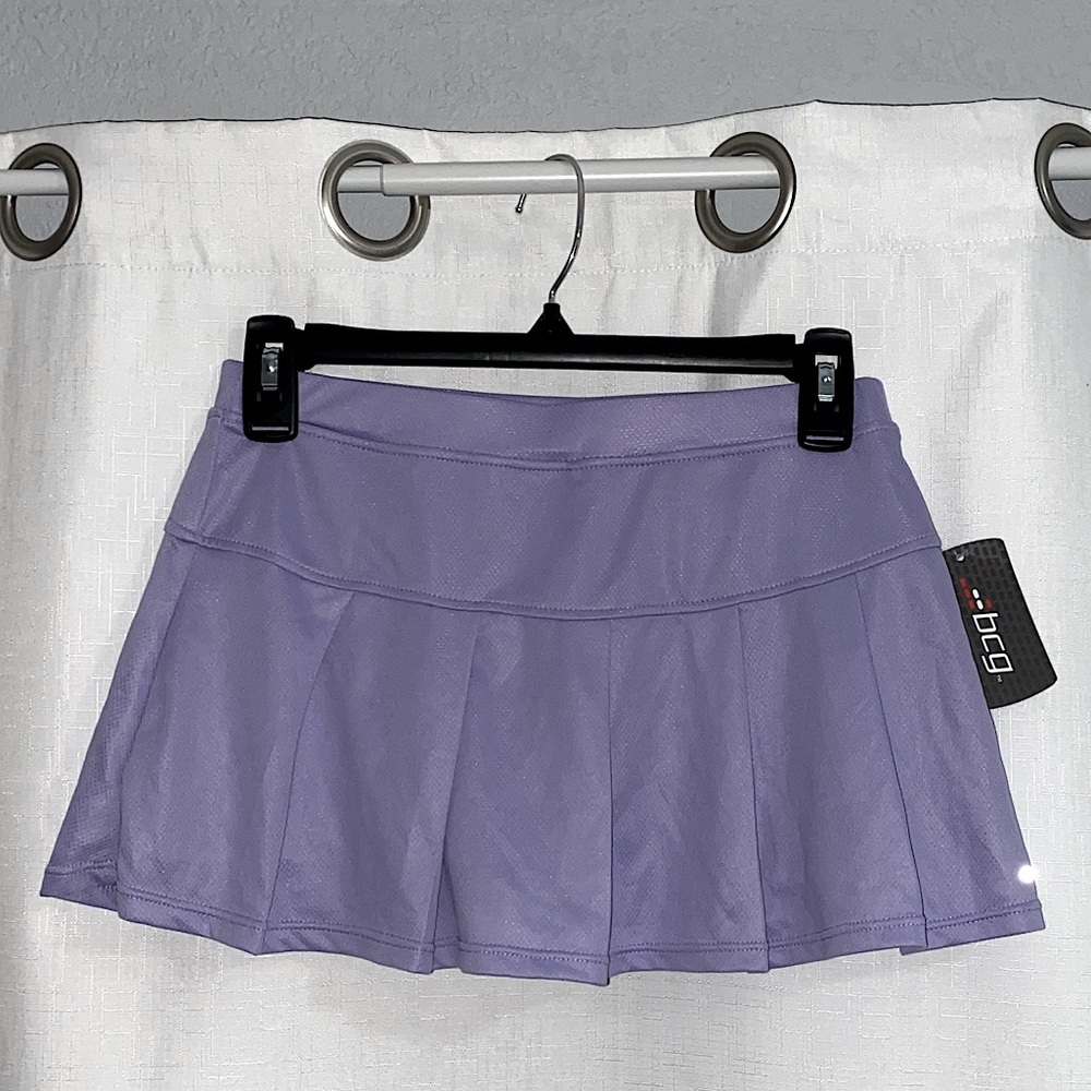 Girls purple pleated tennis skirt